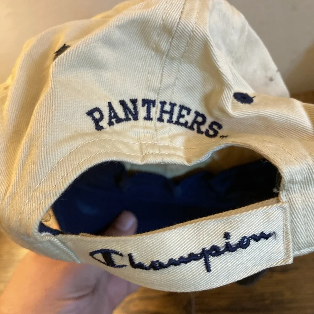 Pitt Panthers Y2K Logo Hat Champion OSFA Strapback Pittsburgh Big East Era Vtg‎
